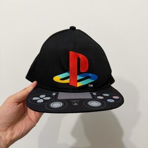 NEW Sony PlayStation PS Black Boys Youth Cap with Multicolor Logo